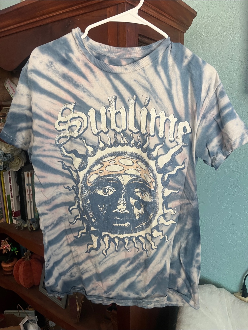 Sublime Women's Blue Tie-Dye Short Sleeve Graphic Tee